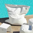 Cloud Polštář relaxační venkovní faux kožený bílý námořních Trona Viadurini