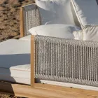 Venkovní válenda z týkového a provazového tkaní - Arjuna Viadurini