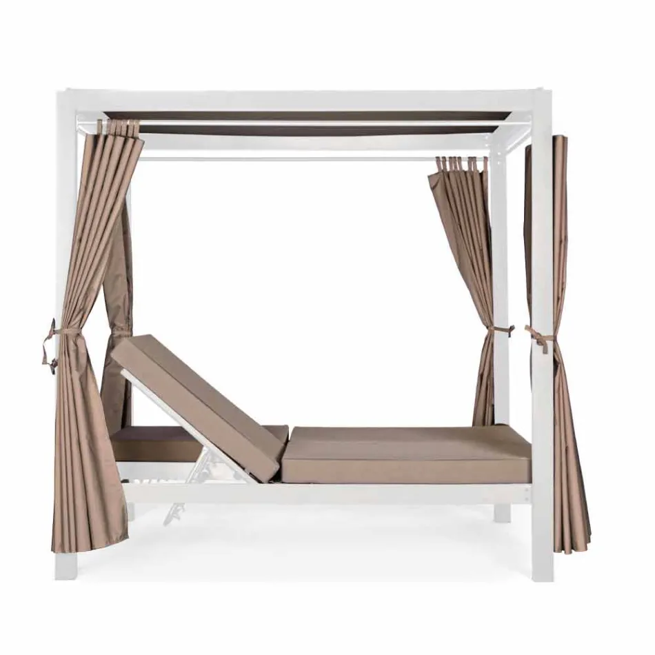 Venkovní lehátko z textilu a hliníku se sklopnými opěradly - Anastasia Viadurini