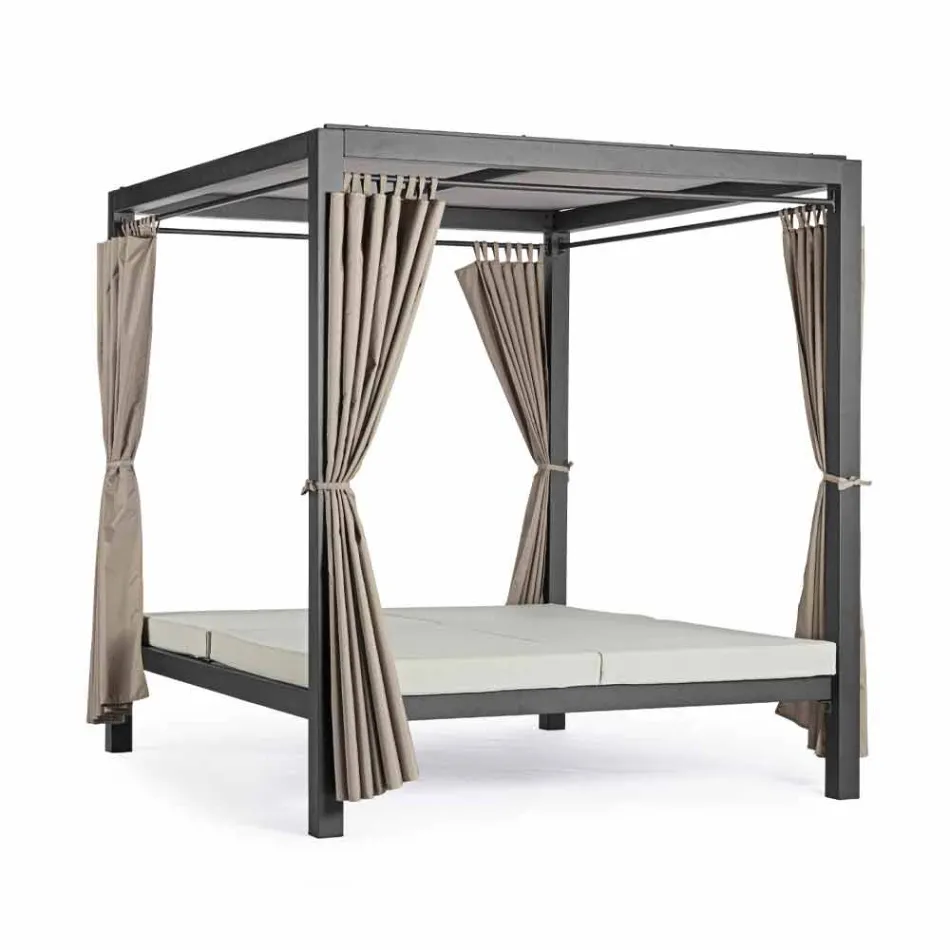 Venkovní lehátko z textilu a hliníku se sklopnými opěradly - Anastasia Viadurini