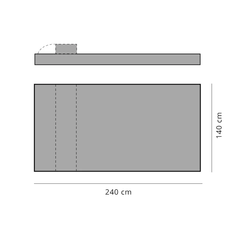 Luxusní designová dvoulůžková venkovní válenda Made in Italy - Emanuela Viadurini
