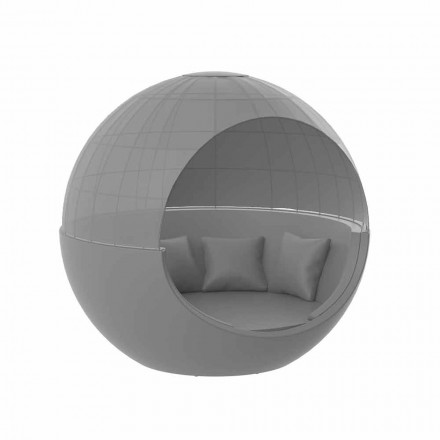 Luxusní kulatý designový zahradní lehátko se slunečníkem - Ulm Moon od Vondom Viadurini