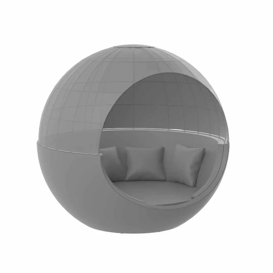 Luxusní kulatý designový zahradní lehátko se slunečníkem - Ulm Moon od Vondom Viadurini