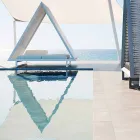 Luxusní zahradní lehátko z hliníku a textilu - rámová vinice od společnosti Vondom Viadurini