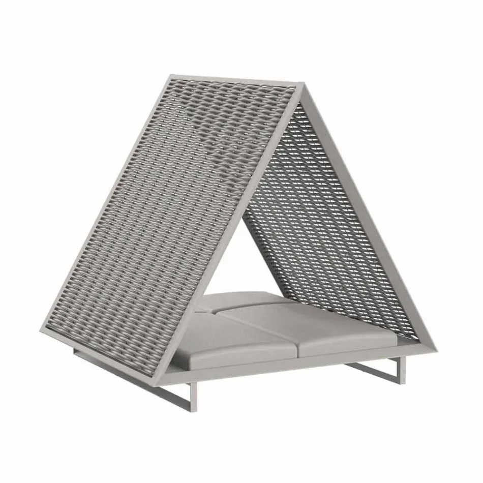 Luxusní zahradní lehátko z hliníku a textilu - rámová vinice od společnosti Vondom Viadurini