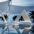 Luxusní zahradní lehátko z hliníku a textilu - rámová vinice od společnosti Vondom Viadurini