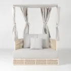 Teak, hliník, ROPE+ lanová zahradní lehátka s polštáři - Arcangelo Viadurini