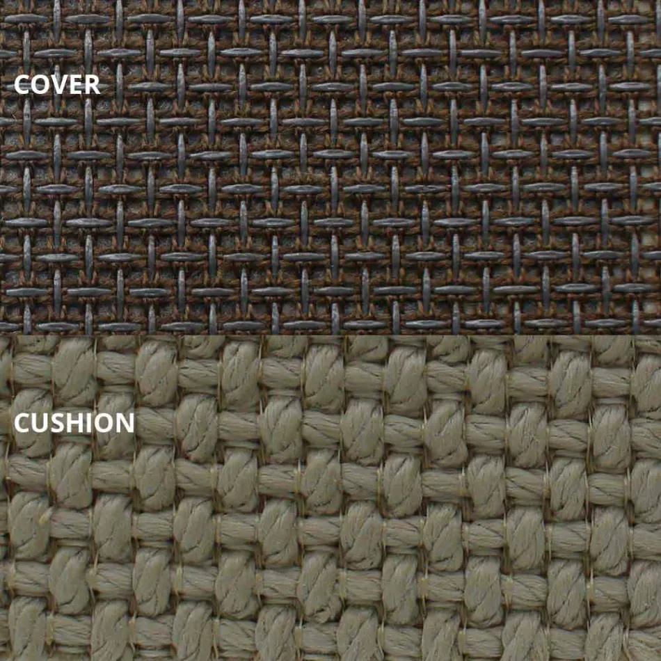 Venkovní lehátko z hliníku a luxusní designové tkaniny - rámová vinice od společnosti Vondom Viadurini