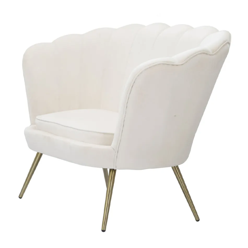 Moderní 2místná pohovka ze sametu se zlatými železnými nohami - Annina Viadurini