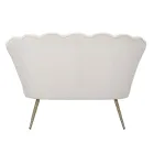 Moderní 2místná pohovka ze sametu se zlatými železnými nohami - Annina Viadurini