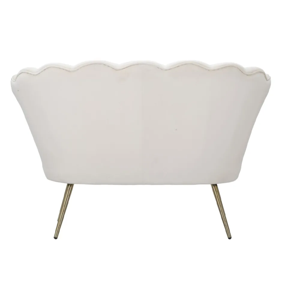 Moderní 2místná pohovka ze sametu se zlatými železnými nohami - Annina Viadurini