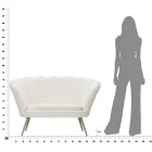 Moderní 2místná pohovka ze sametu se zlatými železnými nohami - Annina Viadurini