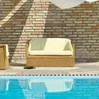 2 místná pohovka z polyetylénu zahradní ručního Jonny Viadurini