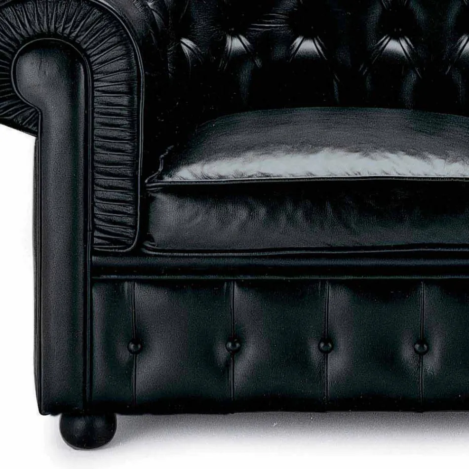 2místná pohovka potažená kůží s dřevěnými nožičkami vyrobená v Itálii - Idra Viadurini