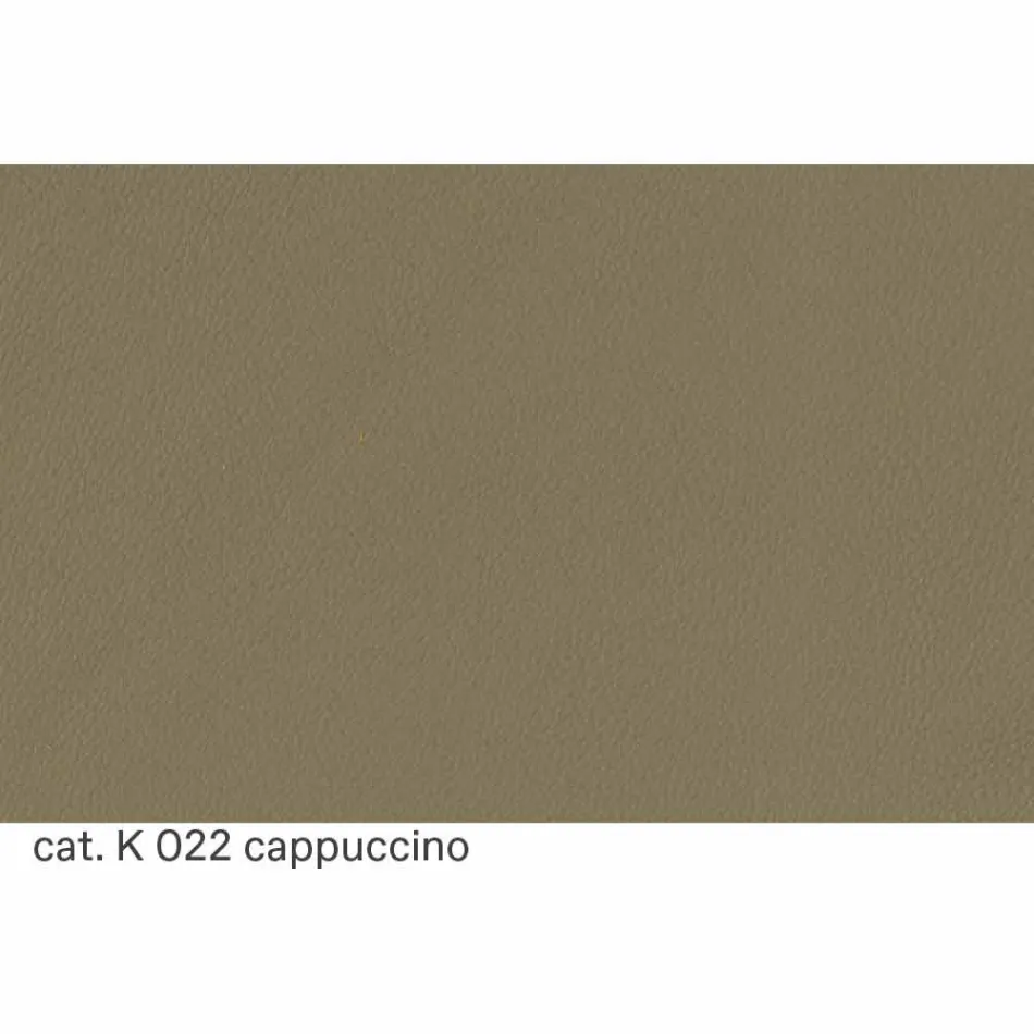 2místná pohovka potažená kůží s dřevěnými nožičkami vyrobená v Itálii - Idra Viadurini