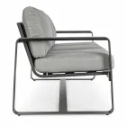 3místná venkovní pohovka s polštáři a sedákem v látce - Mirea Viadurini