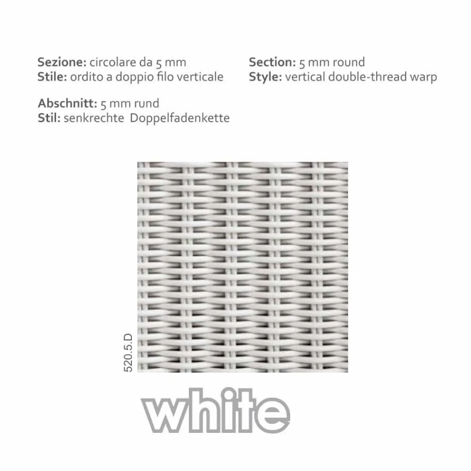 3 místná outdoor polyethylen pletené v Oslo ruce Viadurini