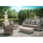 3 Seater Garden Sofa v tkané vlákno Homemotion Design - Casimiro Viadurini