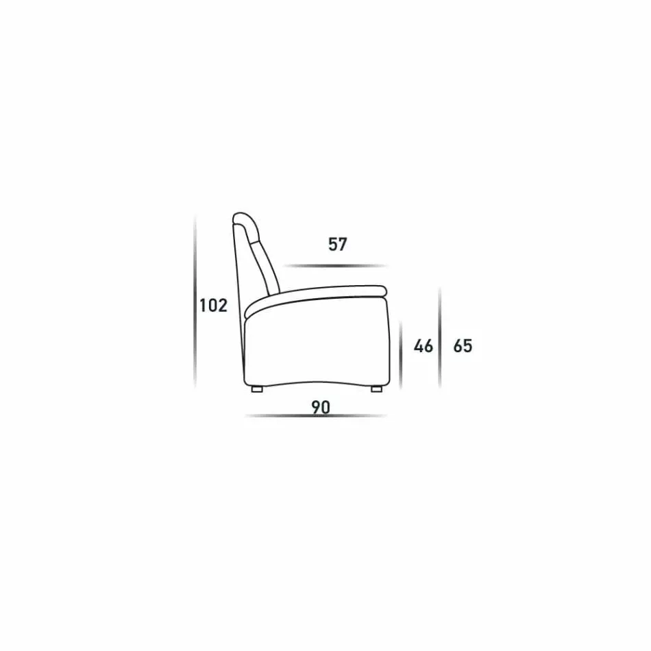 Dvoumístná pohovka v moderním designu z kůže, ekokože nebo látky Gelso Viadurini