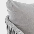 Homemotion - Rubio 3 Seater Design venkovní pohovka v bílé a šedé barvě Viadurini