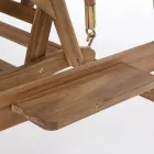 Houpací zahradní pohovka 2 Seater v akátovém dřeva s bílým plátnem - Roxen Viadurini