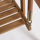 Houpací zahradní pohovka 2 Seater v akátovém dřeva s bílým plátnem - Roxen Viadurini