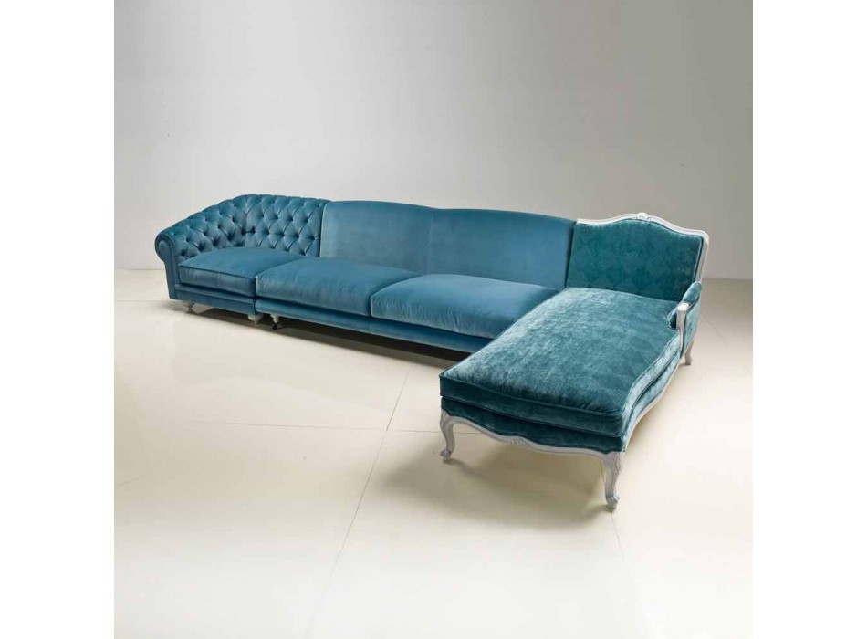 Rohová sedací souprava luxusní klasické konstrukce, vyrobený v Itálii, Narciso Viadurini
