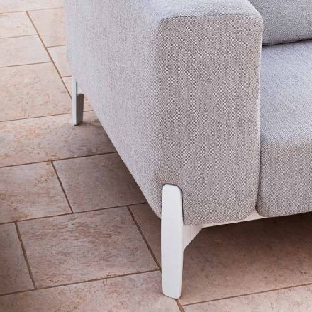 5místná venkovní rohová pohovka z hliníku 3 povrchové úpravy, luxusní - Filomena Viadurini