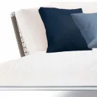 Moderní designová venkovní rohová pohovka v šedé nebo bílé látce Dove - Ontario3 Viadurini