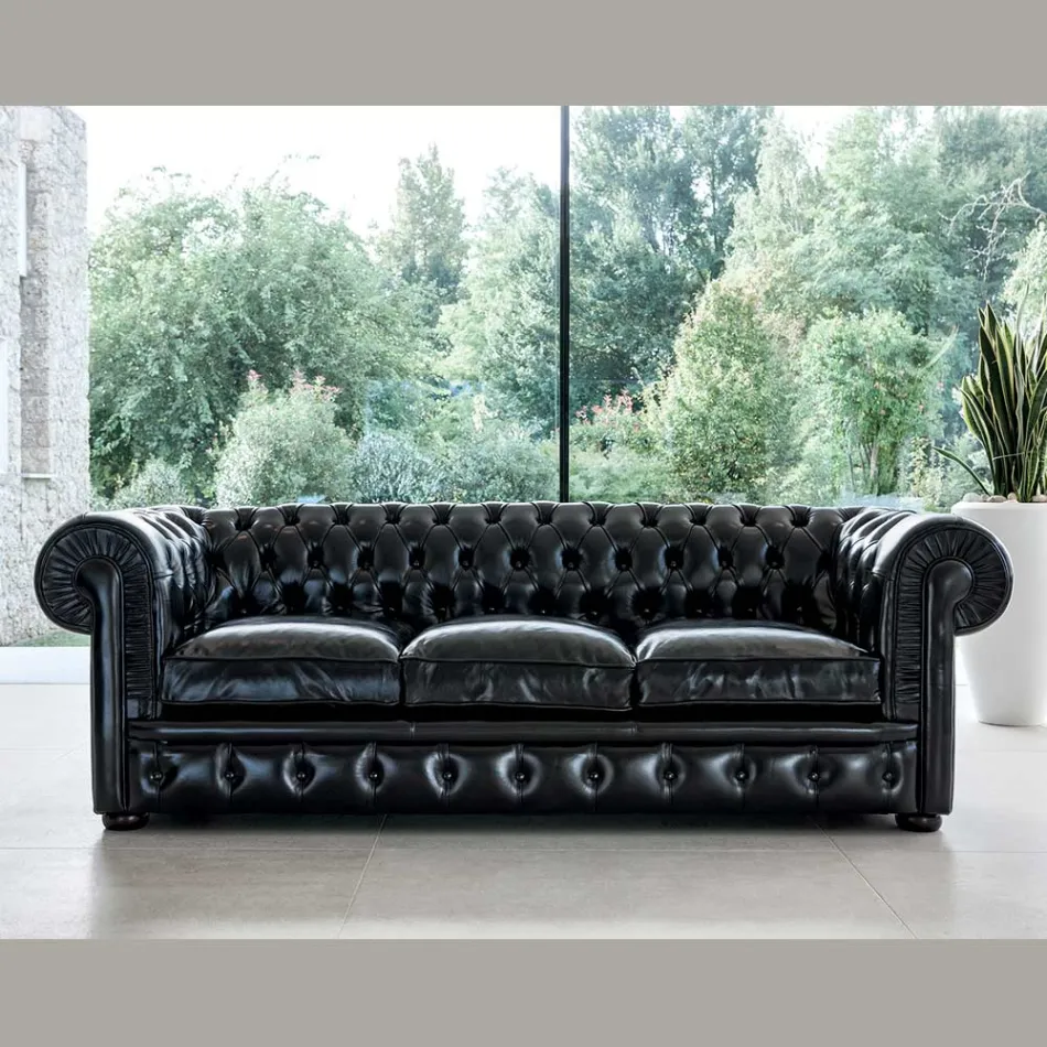 Klasická pohovka s cibulovými nohami z bukového dřeva Made in Italy - Spassoso Viadurini