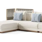 Modulární venkovní pohovka z čalouněné látky Made in Italy - Rubik Viadurini