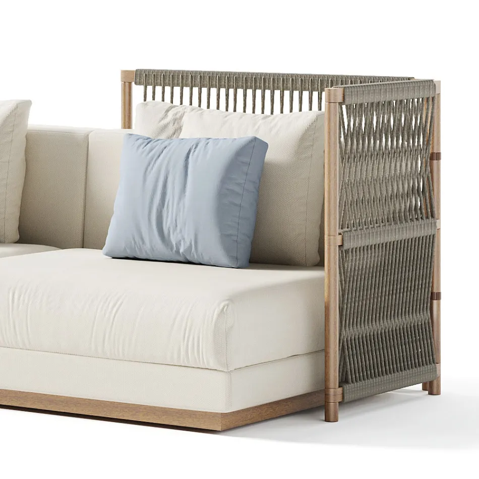 Modulární venkovní pohovka z látky Made in Italy - Rubik Viadurini