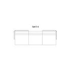 Modulární venkovní pohovka z látky Made in Italy - Rubik Viadurini