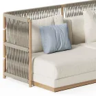 Sekční zahradní pohovka se strukturou ve tvaru C ze dřeva Made in Italy - Rubik Viadurini