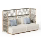 Sekční zahradní pohovka se strukturou ve tvaru C ze dřeva Made in Italy - Rubik Viadurini