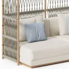 Sekční zahradní pohovka se strukturou ve tvaru C ze dřeva Made in Italy - Rubik Viadurini