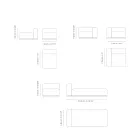 Modulární zahradní pohovka z vodoodpudivé látky vyrobené v Itálii - Bahias Viadurini