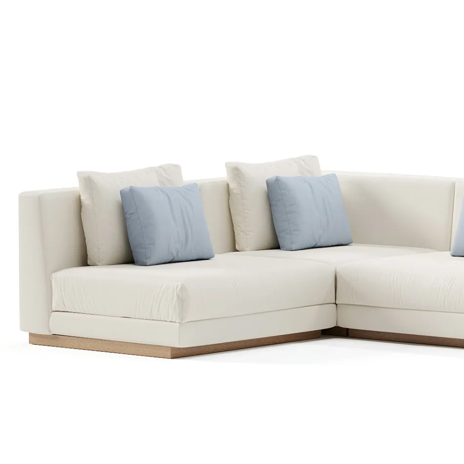 Modulární zahradní pohovka z látky Made in Italy - Rubik Viadurini