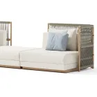 Modulární zahradní pohovka z látky Made in Italy - Rubik Viadurini