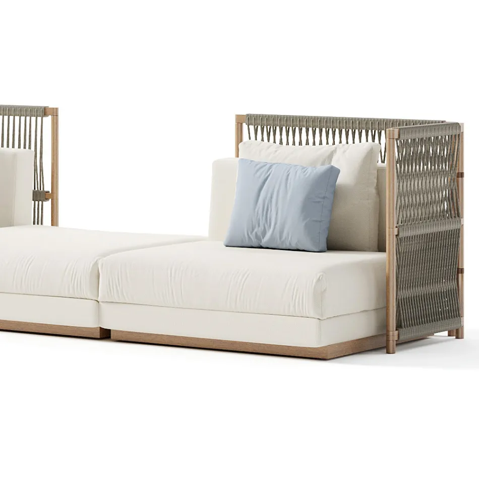 Modulární zahradní pohovka z látky Made in Italy - Rubik Viadurini