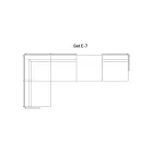 Modulární zahradní pohovka z látky Made in Italy - Rubik Viadurini