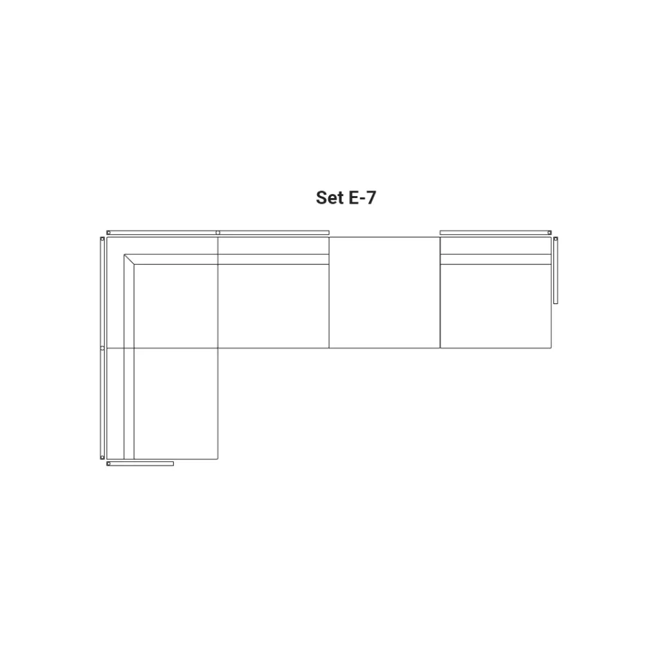 Modulární zahradní pohovka z látky Made in Italy - Rubik Viadurini