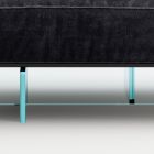 Pohovka s extra průhledným sklem a látkovým sedákem Made in Italy - Rory Viadurini
