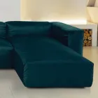 Pohovka s vnitřním poloostrovem z expandovaného polyuretanu - Buffo Viadurini