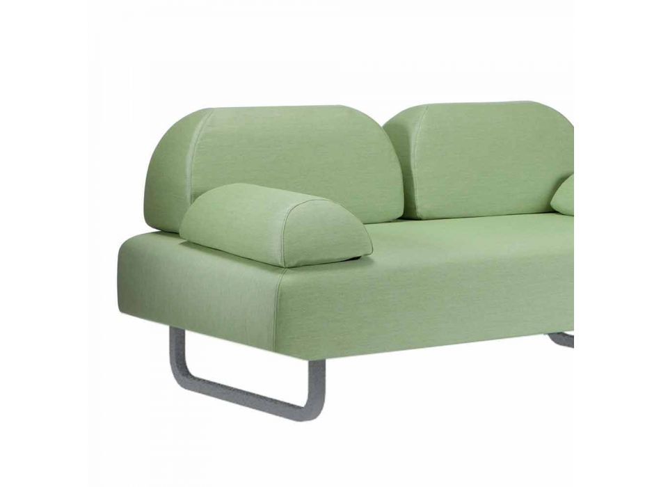 Venkovní pohovka s 2 sedadly v textilu a kovu Made in Italy Design - Selia Viadurini