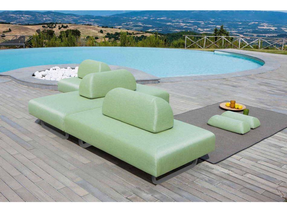 3 sedačka Design pohovka v kovu a textilie Vyrobeno v Itálii - Selia Viadurini