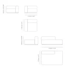 Modulární venkovní pohovka z mořské překližky Made in Italy - Bahias Viadurini