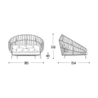 Venkovní pohovka s polštáři v ceně Made in Italy - Emmacross by Varaschin Viadurini