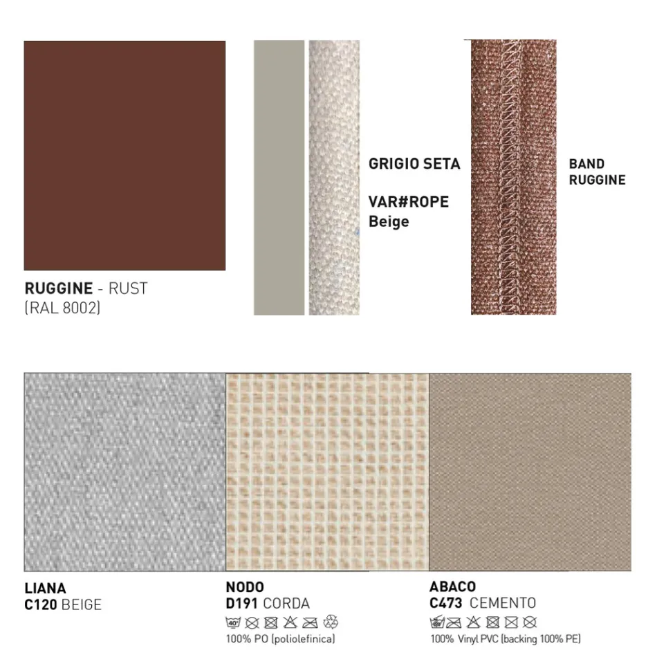 Venkovní pohovka s polštáři v ceně Made in Italy - Emmacross by Varaschin Viadurini