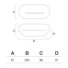 Polyethylenová venkovní pohovka dostupná v různých barvách - ručník Viadurini